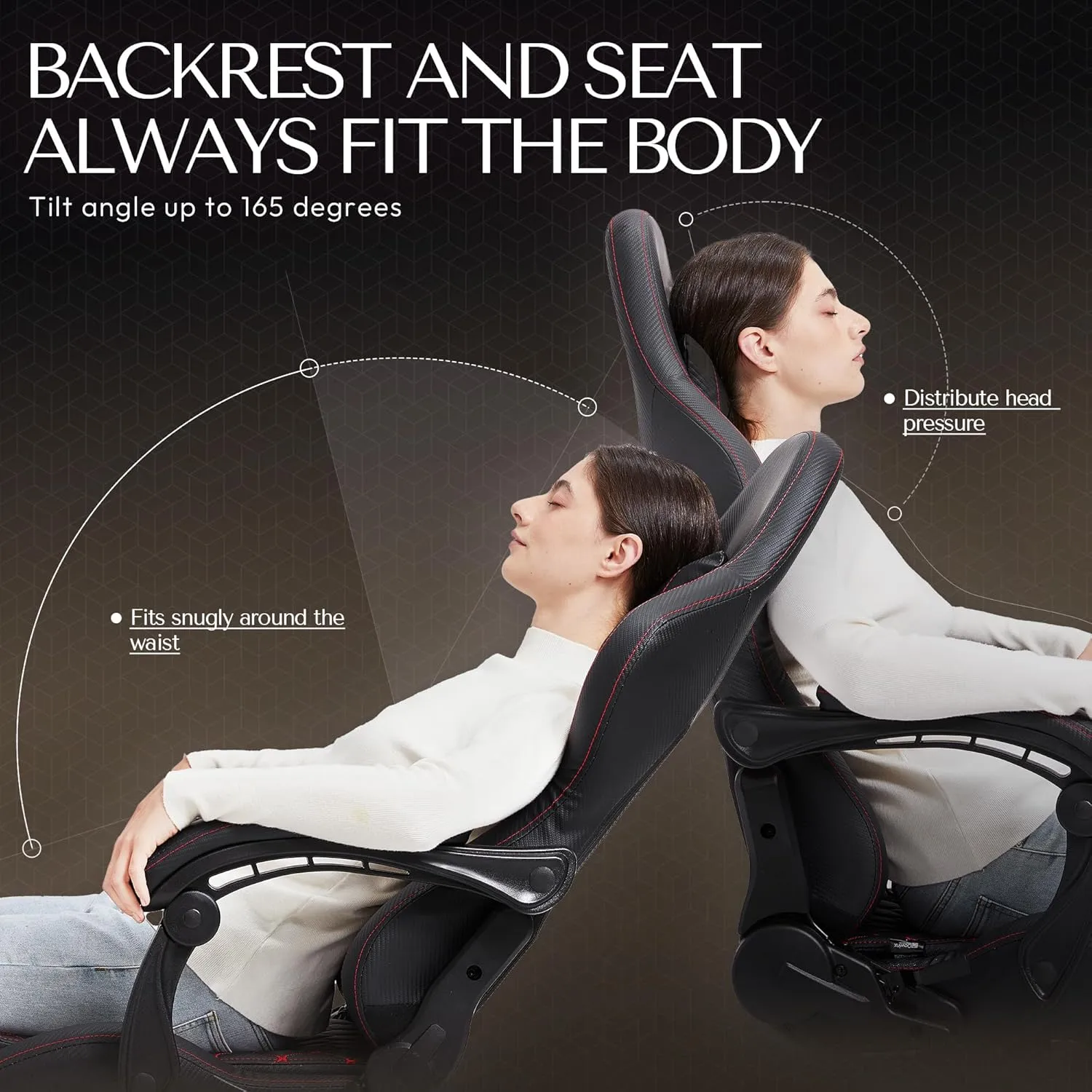 Dowinx Gaming Chair Big and Tall, Ergonomic Gamer Chair for Adults with Footrest, High Back Comfortable Computer Chair Massage Lumbar Support 350Lbs PU Leather for Office Game, Black