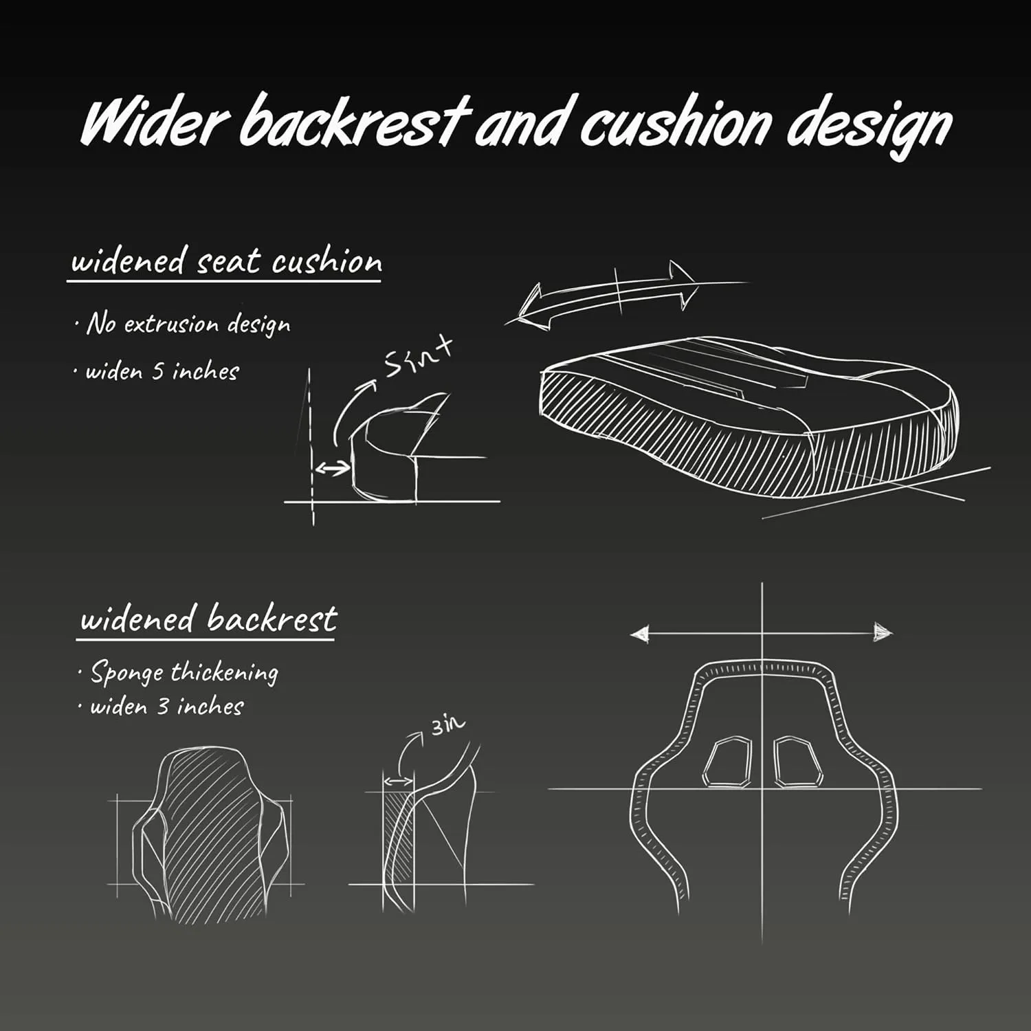 Dowinx Gaming Chair with Pocket Spring Cushion, Ergonomic Computer Chair High Back, Reclining Game Chair Pu Leather 350LBS, Grey
