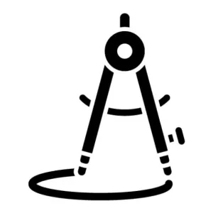 Drawing Compass Glyph Icon