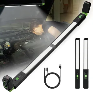 Durapower LED Rechargable Work Light, 4400mAh Magnetic Light bar with Hooks, Underhood Work Light for Car Repairing Inspection Garage Workshop Emergency