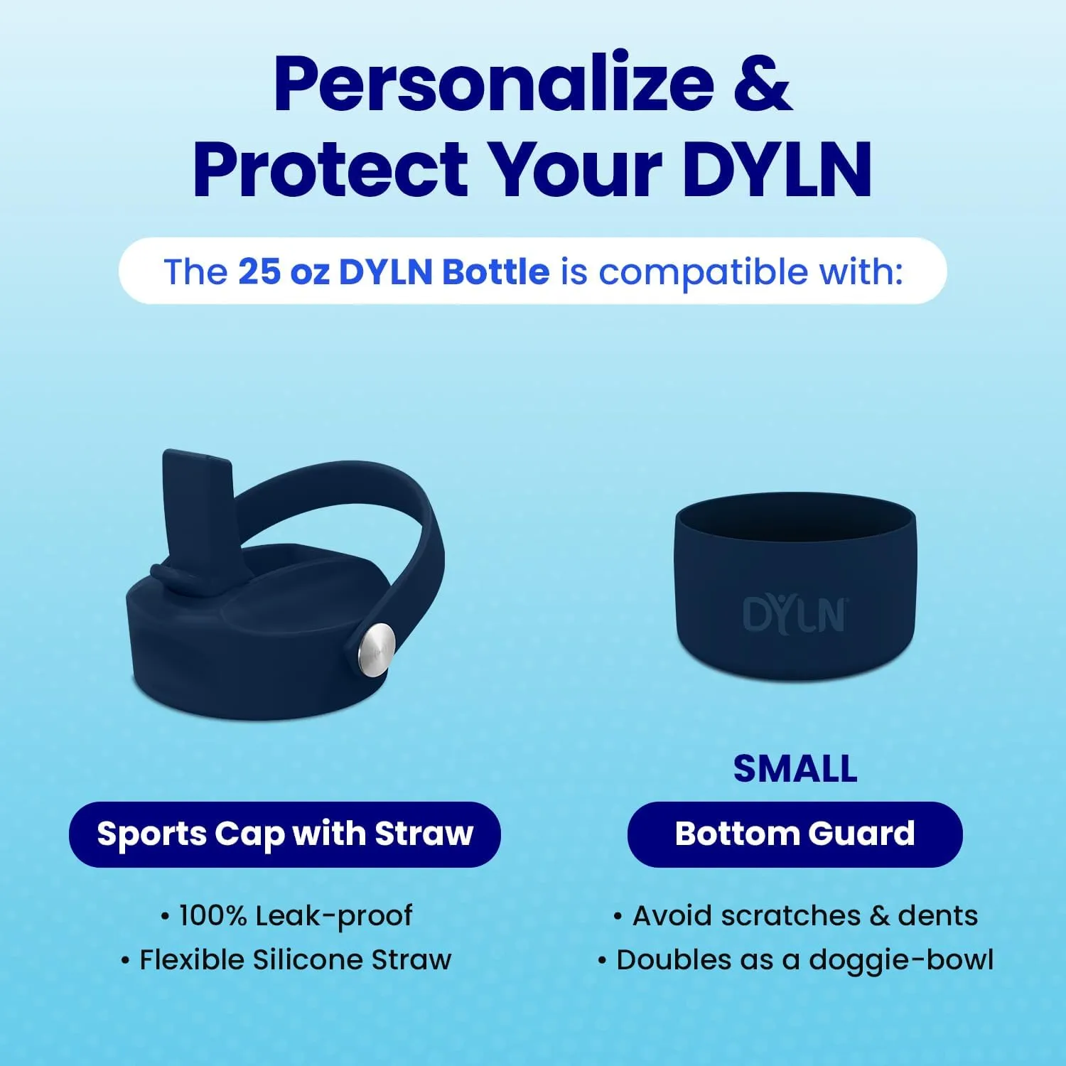 DYLN Hydrogen Water Bottle | Create Hydrating Alkaline Hydrogen-Rich Water Up to 9 pH | Vacuum Insulated Stainless Steel Water Bottle | Keeps Water Cold for 24 Hours
