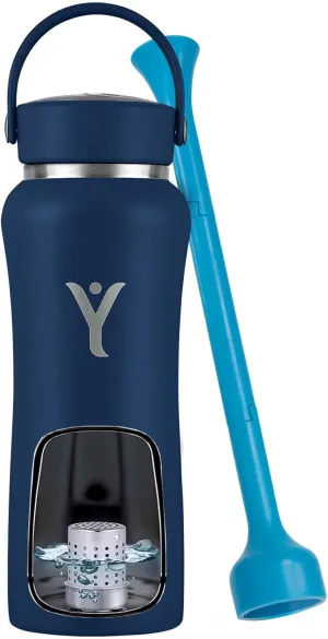 DYLN Hydrogen Water Bottle | Create Hydrating Alkaline Hydrogen-Rich Water Up to 9 pH | Vacuum Insulated Stainless Steel Water Bottle | Keeps Water Cold for 24 Hours