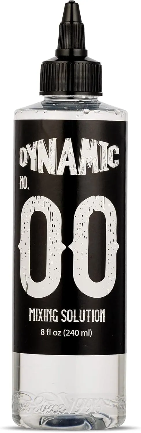 Dynamic Color Co.- No. 00 Tattoo Ink Mixing Solution, Premium Shading Solution Tattoo for Artists, Purest Hospital-Grade Water Mixed with Witch Hazel for Soothing Quality and Visible Smoothness (4)