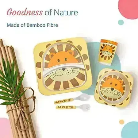 Eco-friendly Bamboo Fibre Kids Dinnerware (Set of 5)