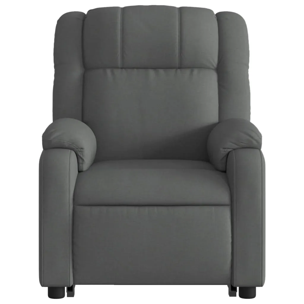 Electric Stand up Massage Recliner Chair Dark Gray Fabric
