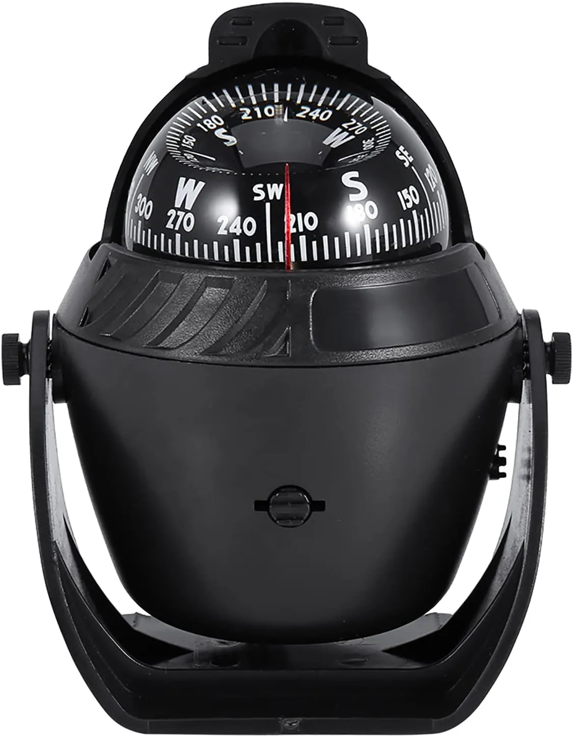 Electronic Compass, ABS LED Dial Adjustable Mounting Bracket Simple Install Pivoting Compass with Visible Lubber Line for Boat or Car