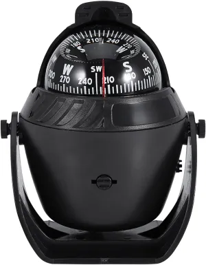 Electronic Compass, ABS LED Dial Adjustable Mounting Bracket Simple Install Pivoting Compass with Visible Lubber Line for Boat or Car