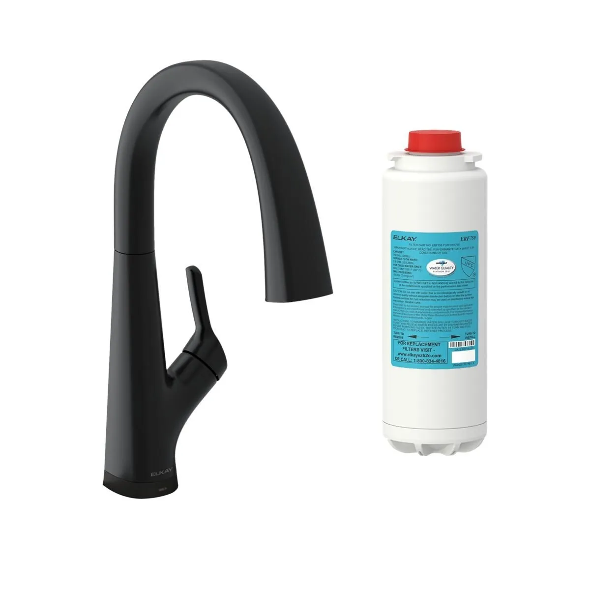 Elkay Avado Single Hole 2-in-1 Kitchen Faucet with Filtered Drinking Water