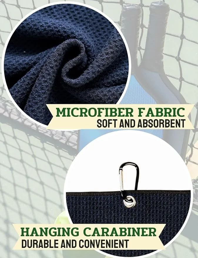 Embroidered Pickleball Towel, Funny Pickleball Gifts for Men Women, Pickleball Lovers, Pickleball Player on Birthday, Christmas, Retirement, 16"x 24" Microfiber Towel, Initial S