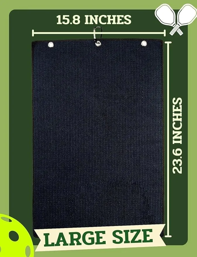 Embroidered Pickleball Towel, Funny Pickleball Gifts for Men Women, Pickleball Lovers, Pickleball Player on Birthday, Christmas, Retirement, 16"x 24" Microfiber Towel, Initial S