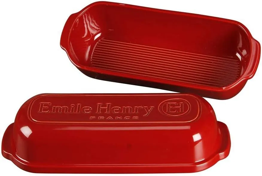 Emile Henry Italian Bread Loaf Baker | Burgundy