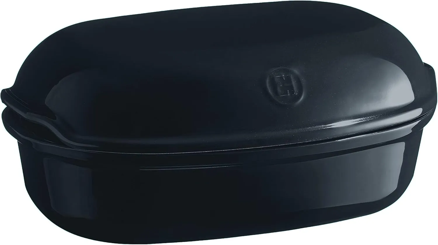 Emile Henry Midnight Blue Artisan Loaf Baker, 13.6 x 8.9 x 3.4in