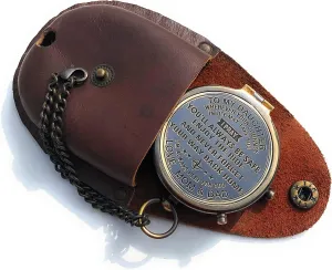 Engraved Brass Compass Gift to My Son/to My Daughter Be Strong Our Son/Our Daughter Nautical Gift A Perfect and Unique Gift with Leather Case (to My Daughter)