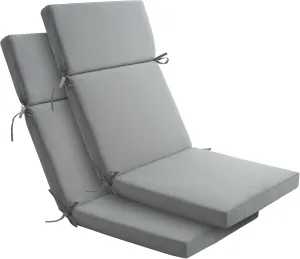 Enipate 2 Pack Outdoor High Back Chair Cushion, Weather Resistant Adirondack Rocking Chair Cushions, Patio Chair Seat Cushions