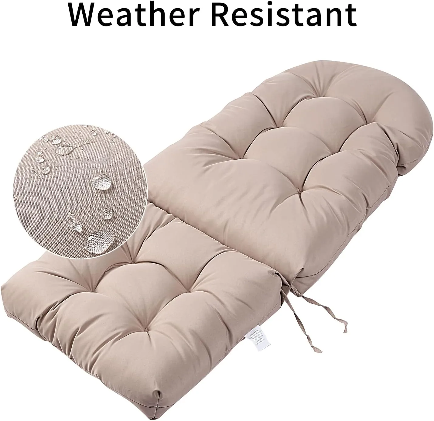 Enipate Adirondack Chair Cushions Set of 2, Weather Resistant High Back Rocking Chair Cushion, Indoor Outdoor Patio Chair Cushion Tufted Thicken Seat Pads