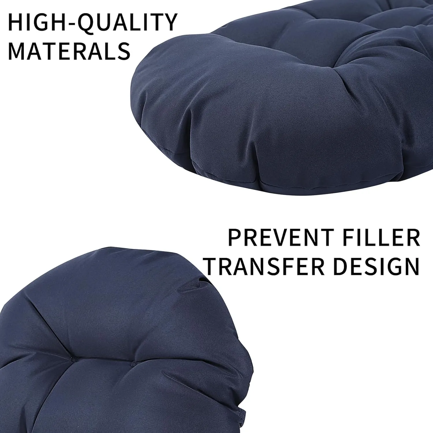Enipate Adirondack Chair Cushions Set of 2, Weather Resistant High Back Rocking Chair Cushion, Indoor Outdoor Patio Chair Cushion Tufted Thicken Seat Pads