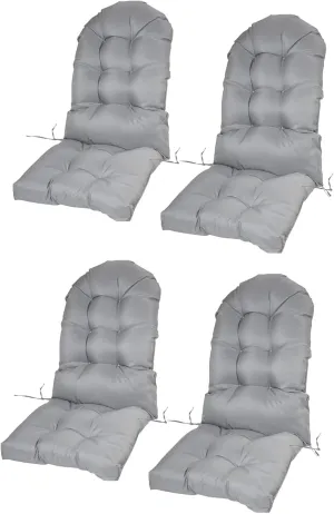 Enipate Adirondack Chair Cushions Set of 4, Weather Resistant High Back Rocking Chair Cushion, Indoor Outdoor Patio Chair Cushion Tufted Thicken Seat Pads