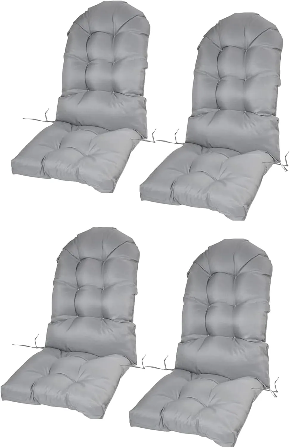 Enipate Adirondack Chair Cushions Set of 4, Weather Resistant High Back Rocking Chair Cushion, Indoor Outdoor Patio Chair Cushion Tufted Thicken Seat Pads