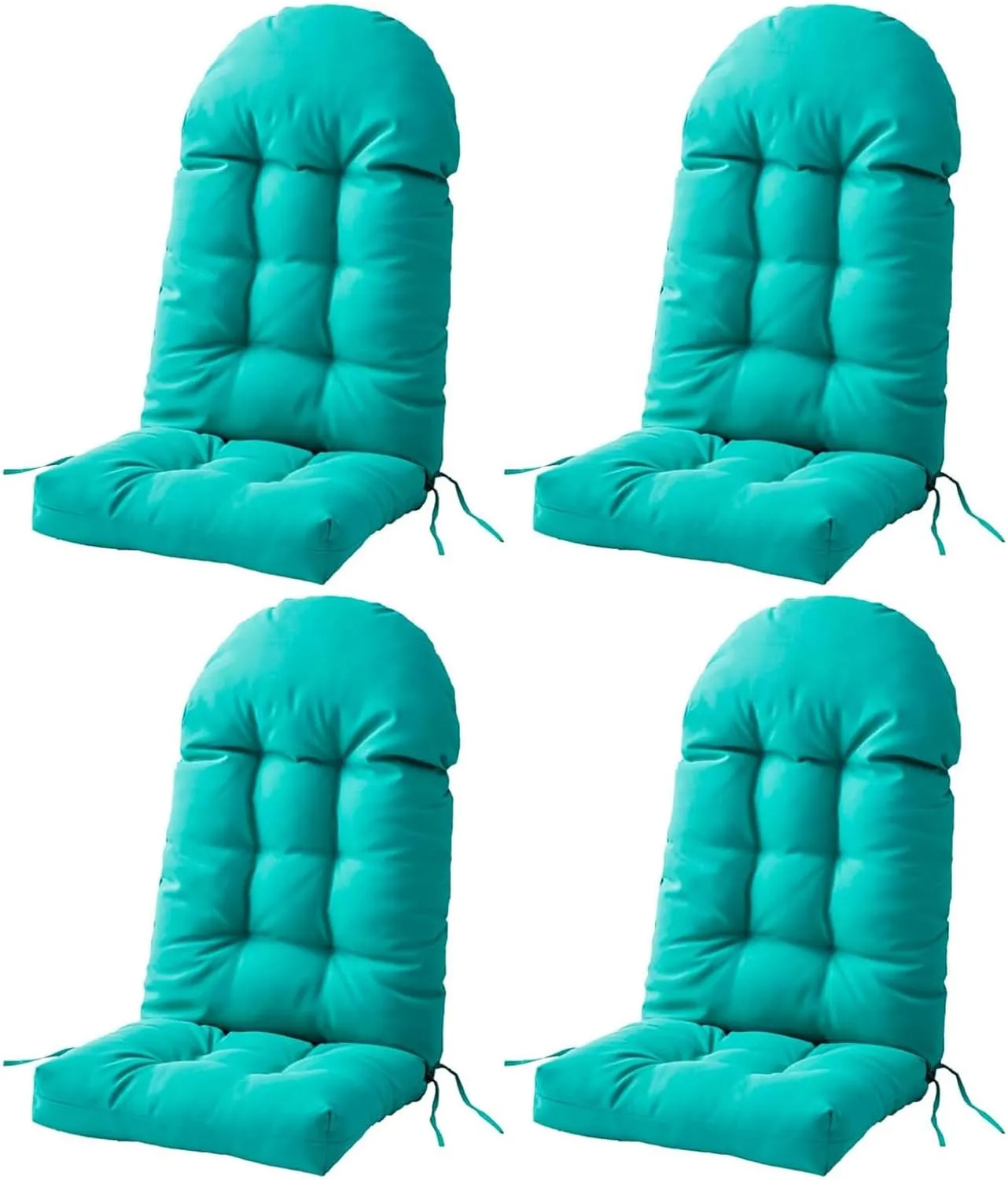 Enipate Adirondack Chair Cushions Set of 4, Weather Resistant High Back Rocking Chair Cushion, Indoor Outdoor Patio Chair Cushion Tufted Thicken Seat Pads