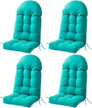 Enipate Adirondack Chair Cushions Set of 4, Weather Resistant High Back Rocking Chair Cushion, Indoor Outdoor Patio Chair Cushion Tufted Thicken Seat Pads