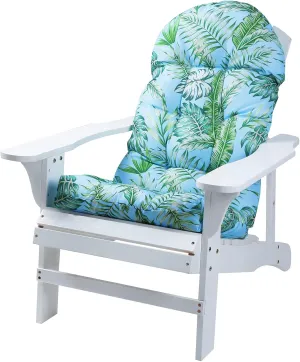 Enipate Tropical Print Adirondack Chair Cushions 44x19x4 inch, Weather Resistant Patio Chair Seat Cushion, Tufted Thicken Outdoor High Back Rocking Chair Pads