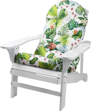 Enipate Tropical Print Adirondack Chair Cushions 44x19x4 inch, Weather Resistant Patio Chair Seat Cushion, Tufted Thicken Outdoor High Back Rocking Chair Pads