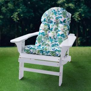 Enipate Tropical Print Adirondack Chair Cushions, Weather Resistant Patio Chair Polyester Seat Cushion, Tufted Thicken Outdoor High Back Rocking Chair Pads