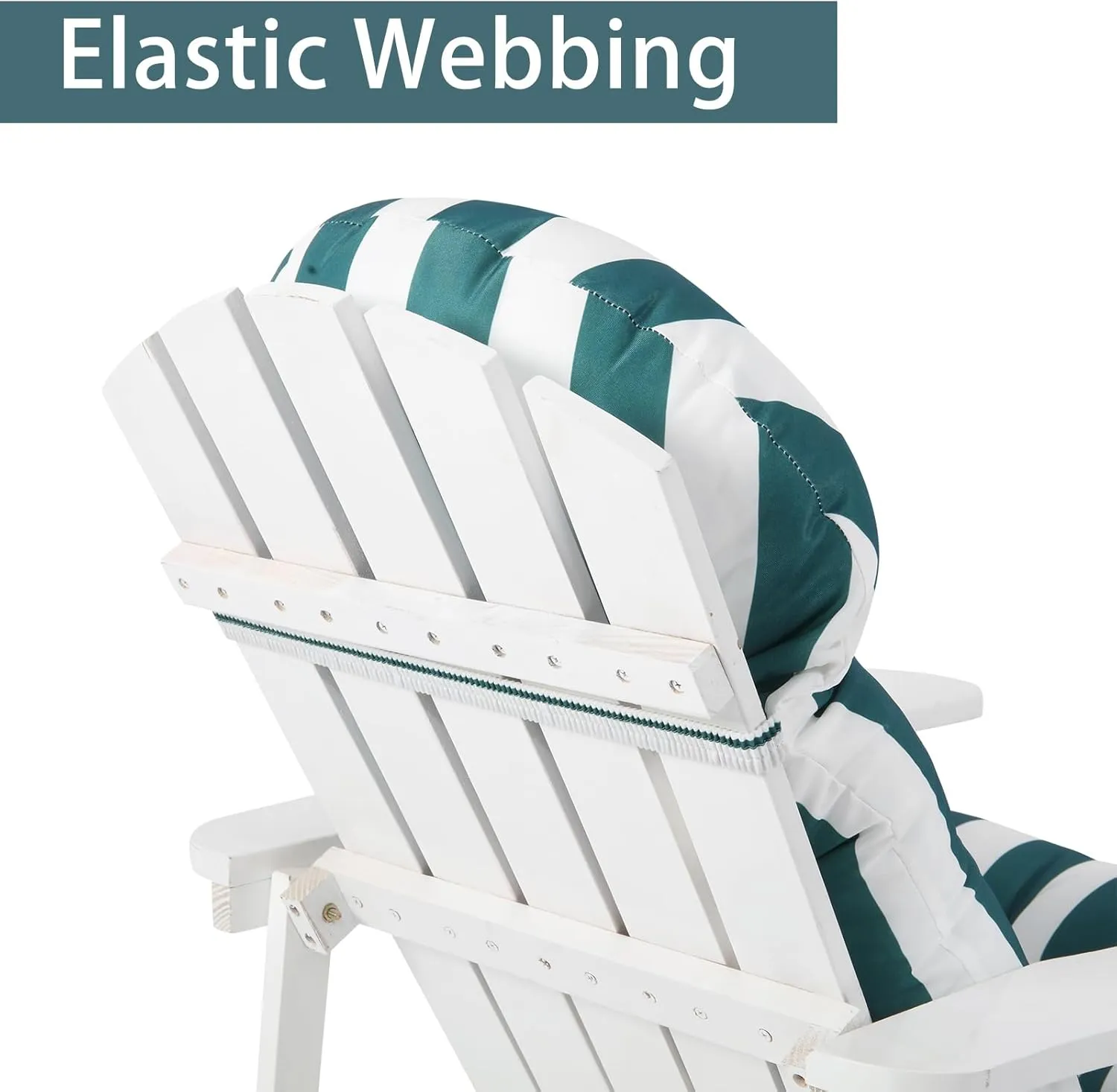 Enipate Weather Resistant Adirondack Chair Cushions High Back Indoor Outdoor Patio Tufted Lounge Cushion Seat Pads