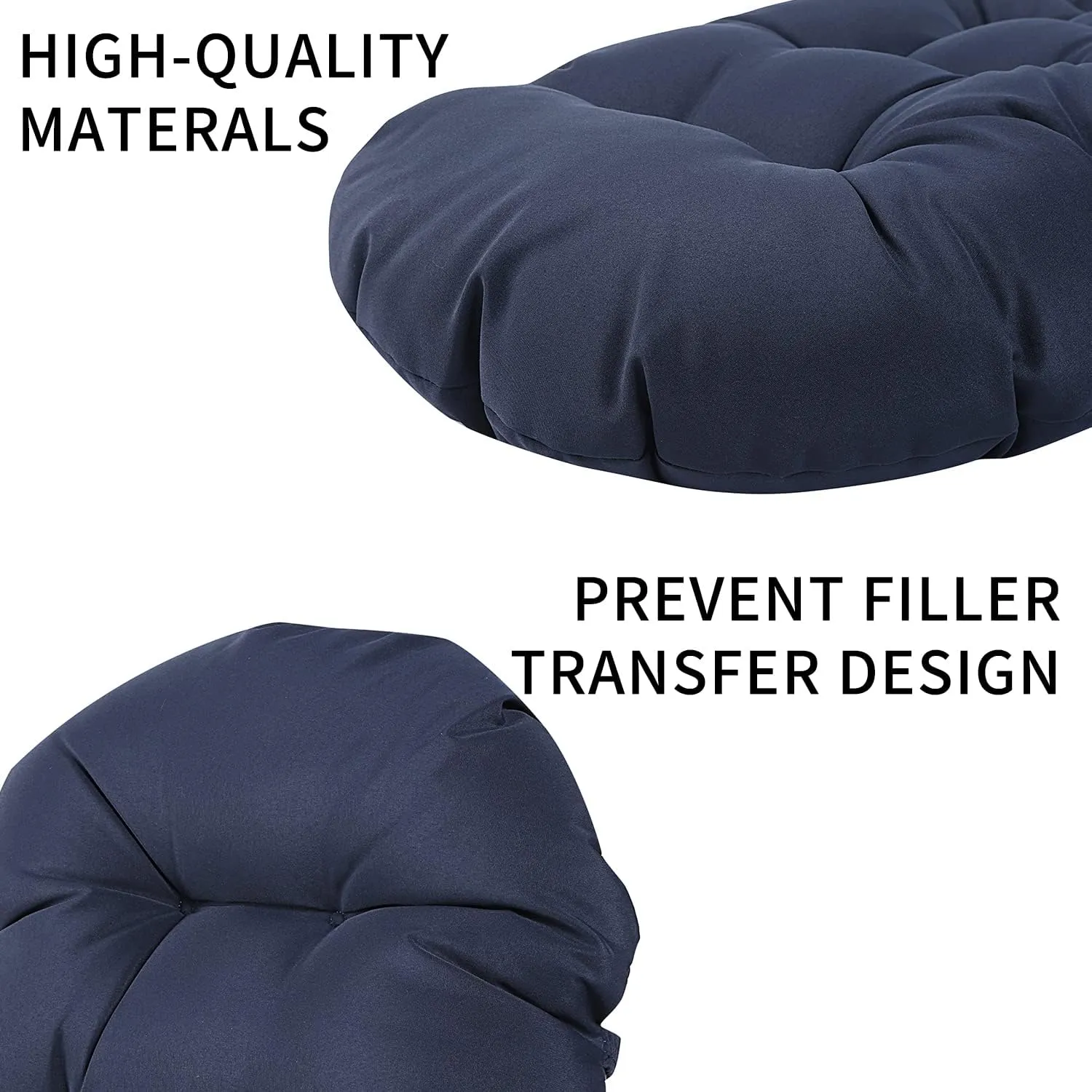 Enipate Weather Resistant Adirondack Chair Cushions High Back Indoor Outdoor Patio Tufted Lounge Cushion Seat Pads
