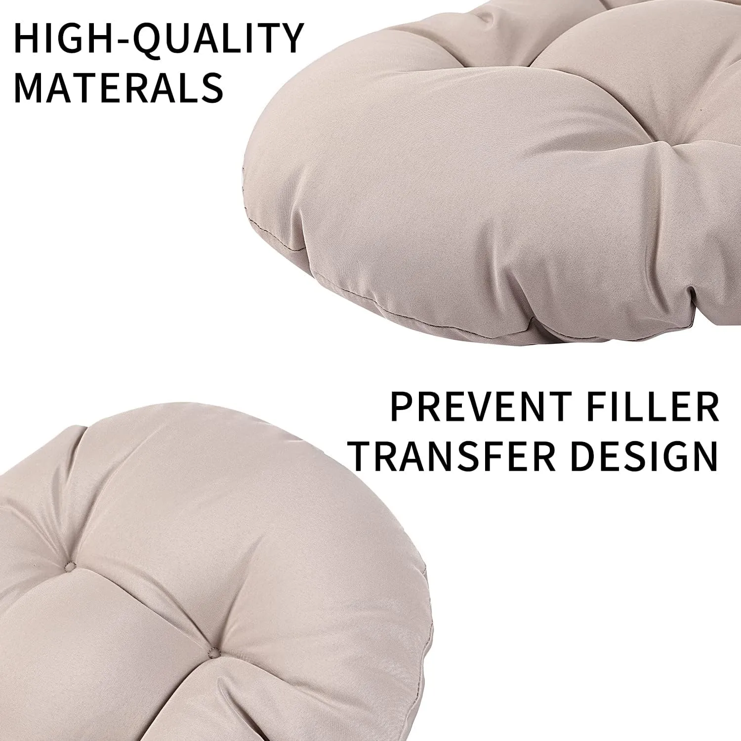 Enipate Weather Resistant Adirondack Chair Cushions High Back Indoor Outdoor Patio Tufted Lounge Cushion Seat Pads