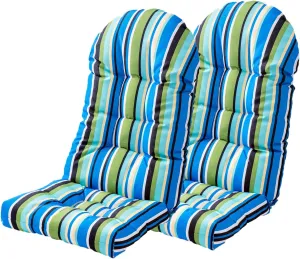 Enipate Weather Resistant Adirondack Chair Cushions High Back Indoor Outdoor Patio Tufted Thicken Lounge Cushion Seat Pads