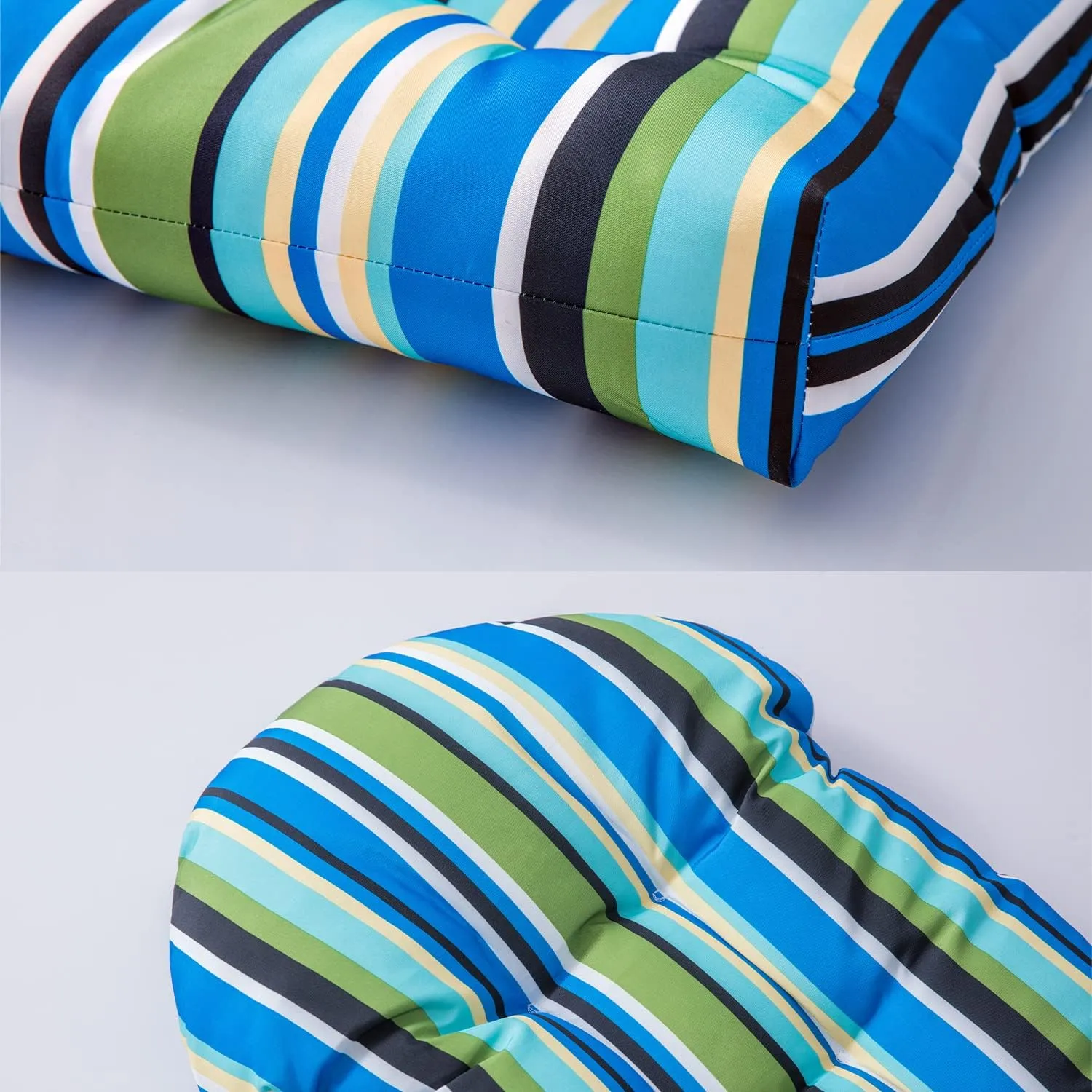 Enipate Weather Resistant Adirondack Chair Cushions High Back Indoor Outdoor Patio Tufted Thicken Lounge Cushion Seat Pads