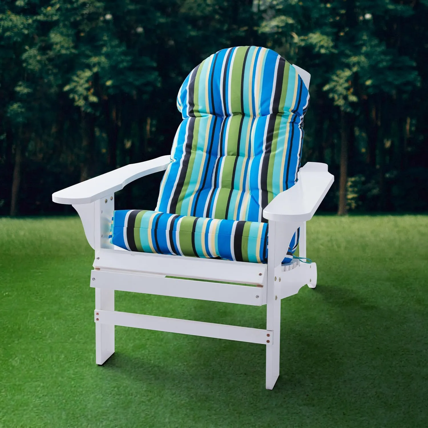 Enipate Weather Resistant Adirondack Chair Cushions High Back Indoor Outdoor Patio Tufted Thicken Lounge Cushion Seat Pads