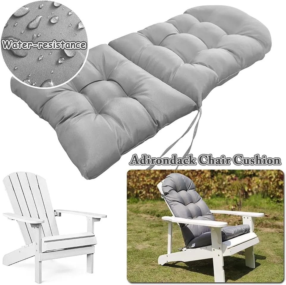 Enipate Weather Resistant Cushions for Adirondack Chair High Back Rocking Chair Cushion Indoor Outdoor Patio Tufted Lounge Cushion Seat Pads