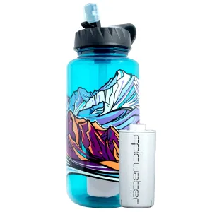 Epic Water Filters Nalgene OG Water Bottle with Filter, USA Made, BPA Free, Removes 99.99% Tap Water Contaminants, Forever Chemicals, Leggitt Art, 32 oz 32 Ounce Gretchen Leggit Special Edition