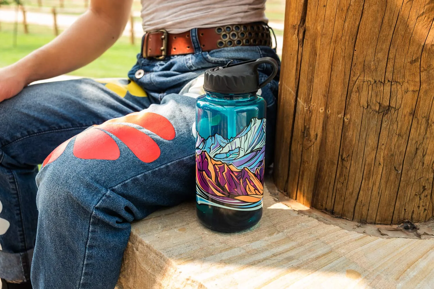 Epic Water Filters Nalgene OG Water Bottle with Filter, USA Made, BPA Free, Removes 99.99% Tap Water Contaminants, Forever Chemicals, Leggitt Art, 32 oz 32 Ounce Gretchen Leggit Special Edition