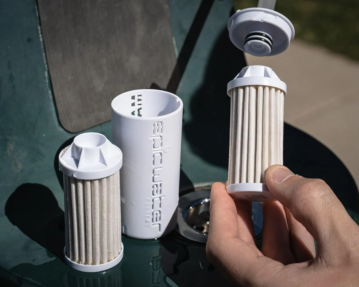 Epic Water Filters Nalgene OG Water Bottle with Filter, USA Made, BPA Free, Removes 99.99% Tap Water Contaminants, Forever Chemicals, Smoke Grey, 32 oz