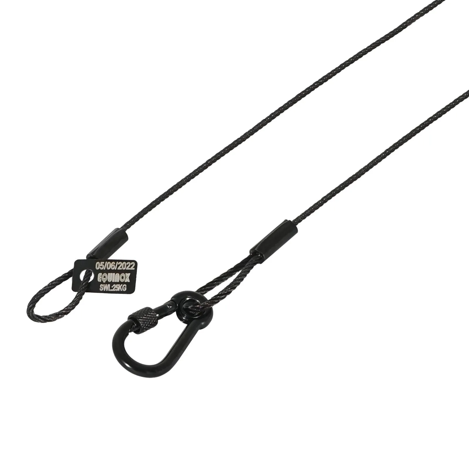 Equinox 75cm Black Stainless Steel Safety Wire 25kg