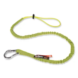 ergodyne® Squids 3100 Lanyard with Aluminum Carabiner   Cinch-Loop, 10 lb Max Working Capacity, 42" to 54" Long, Lime