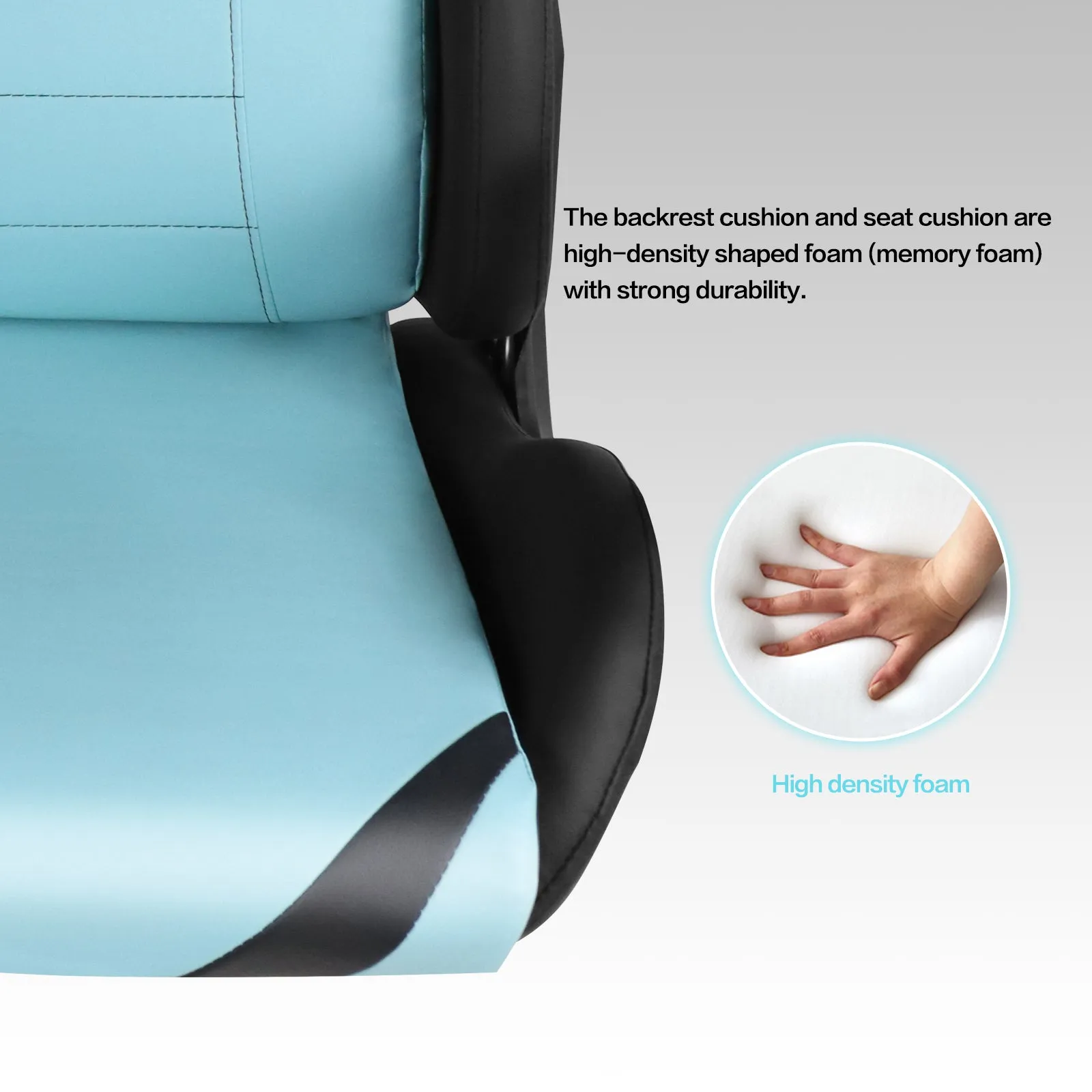 Ergonomic Gaming Chairs for Adults with High-Density Memory Foam | Swivel Comfortable Office Chair, Big and Tall Video Game Chair, High Back Computer Chair for Home, Office