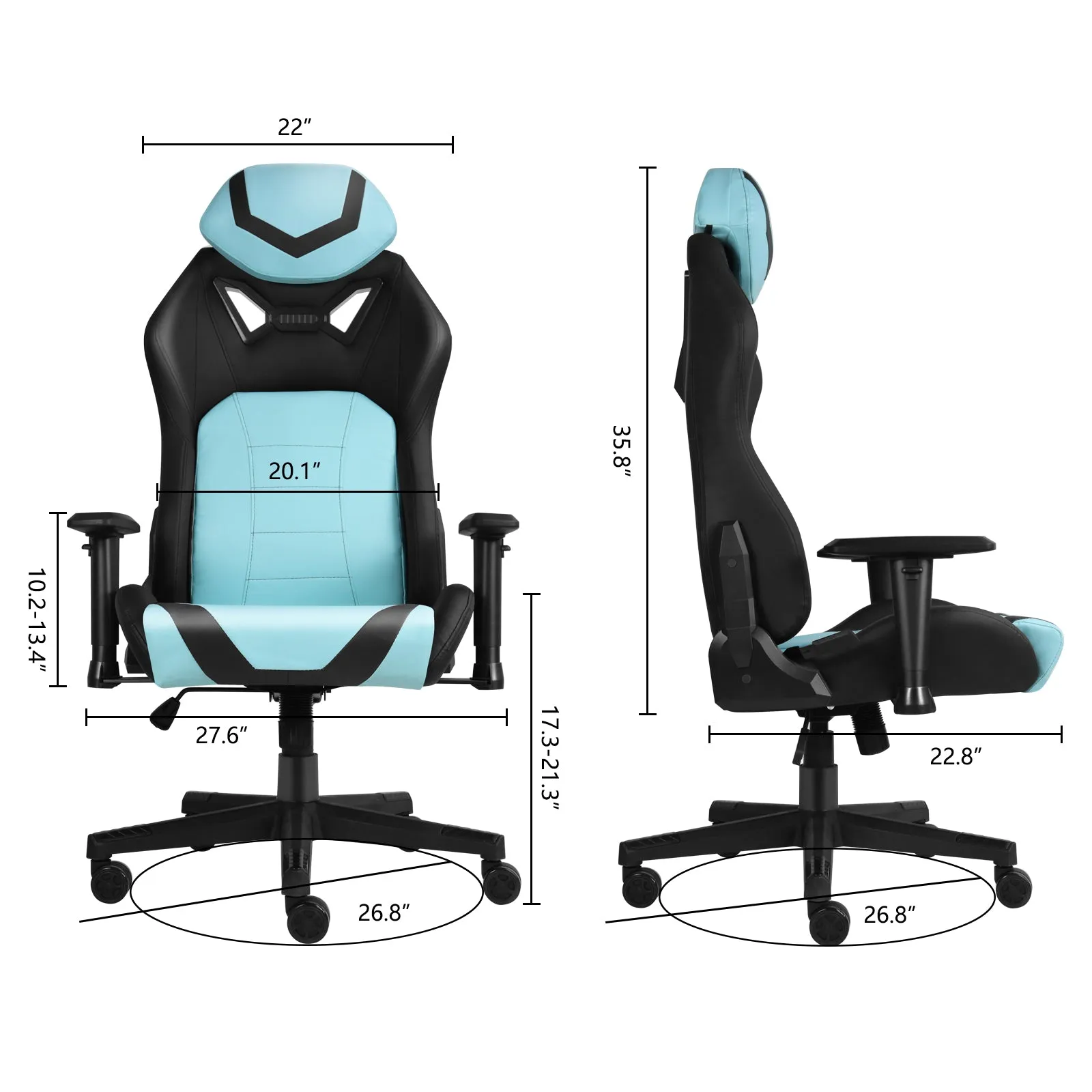 Ergonomic Gaming Chairs for Adults with High-Density Memory Foam | Swivel Comfortable Office Chair, Big and Tall Video Game Chair, High Back Computer Chair for Home, Office
