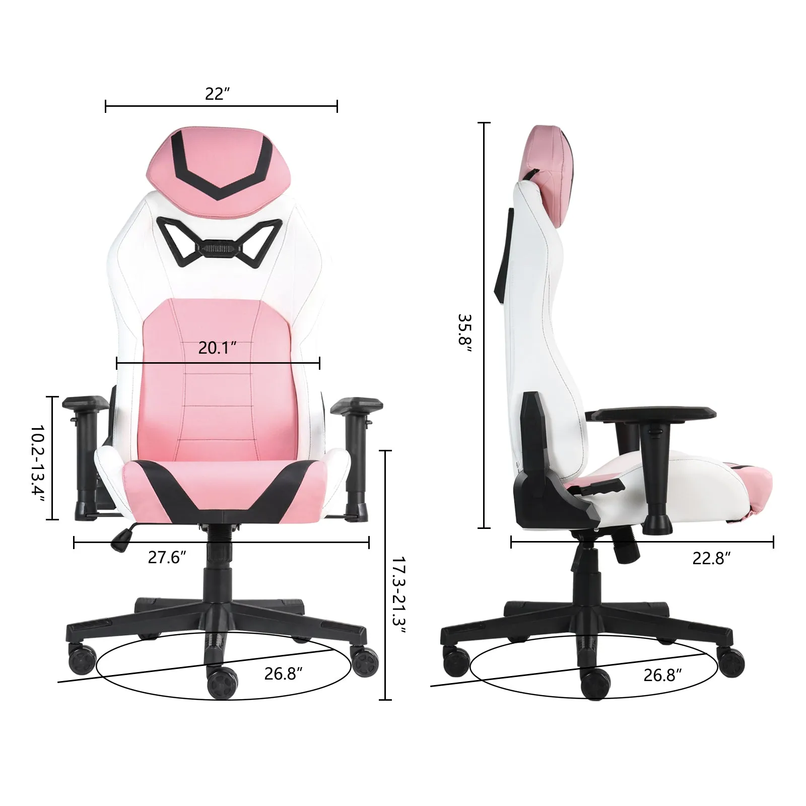 Ergonomic Gaming Chairs for Adults with High-Density Memory Foam | Swivel Comfortable Office Chair, Big and Tall Video Game Chair, High Back Computer Chair for Home, Office