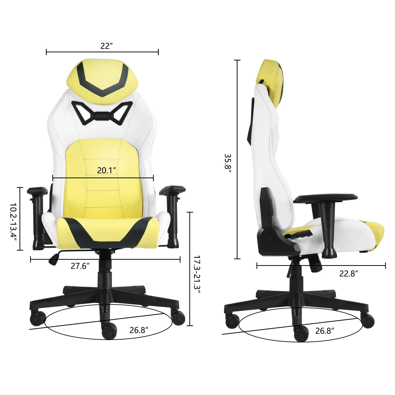 Ergonomic Gaming Chairs for Adults with High-Density Memory Foam | Swivel Comfortable Office Chair, Big and Tall Video Game Chair, High Back Computer Chair for Home, Office