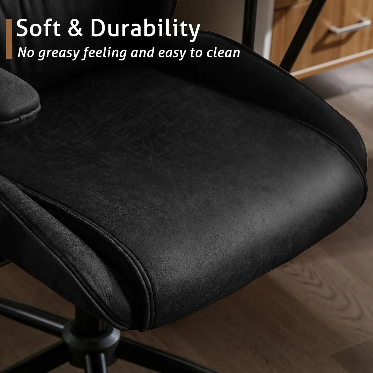 Ergonomic Home Office Desk Chair with Lumbar Support,Modern Reclining Office Chair,High Back Swivel Rolling Task Computer Executive Chair,Comfy Conference Room Chairs,330lbs (Black)