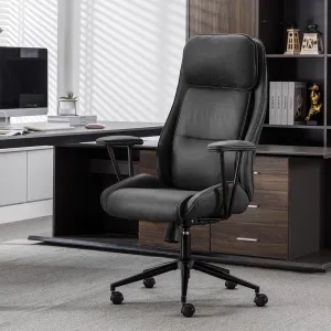 Ergonomic Home Office Desk Chair with Lumbar Support,Modern Reclining Office Chair,High Back Swivel Rolling Task Computer Executive Chair,Comfy Conference Room Chairs,330lbs (Black)