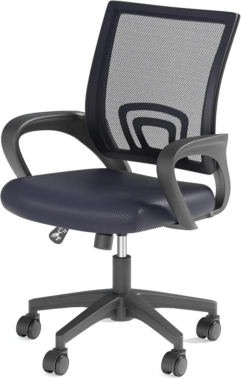 Ergonomic Office Chair with Lumbar Support, Adjustable Height Swivel Mesh Computer Desk Chair with Rolling Wheels for Home, Office and Gaming, Gray