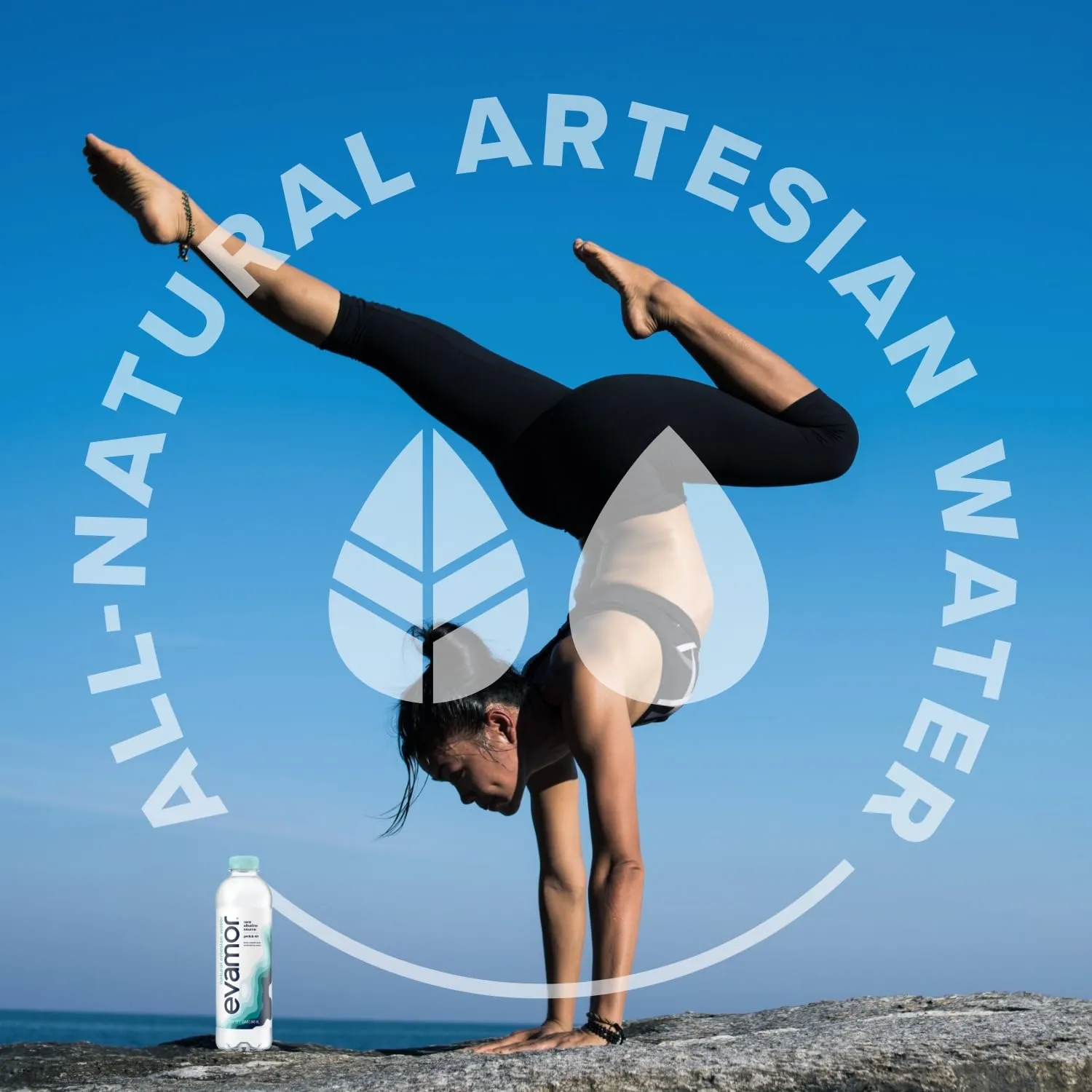 EVAMOR Artesian Bottled Water - Single Source, Naturally Alkaline and Full of Electrolytes for Hydration and Health, 32 Fl. Oz. Bottles (Pack of 6)