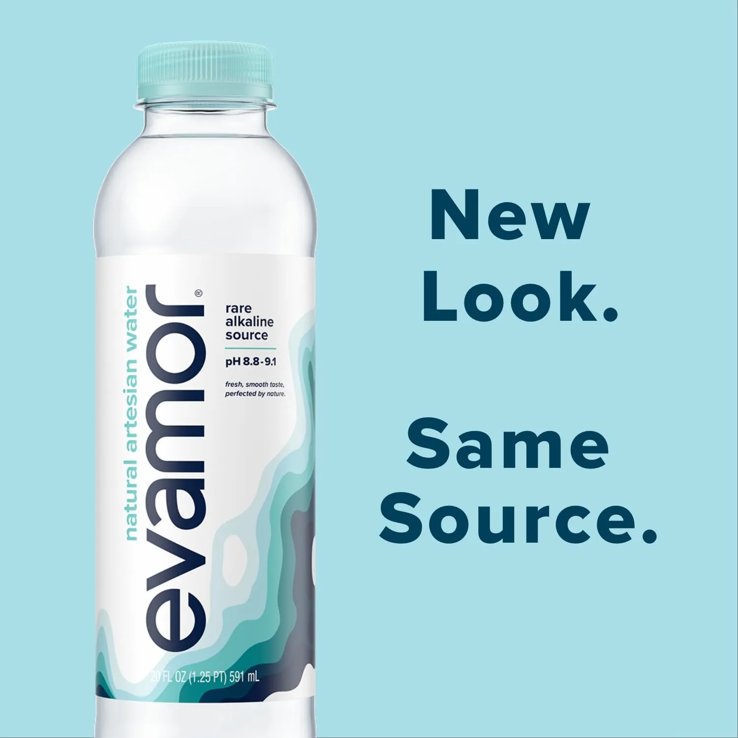 EVAMOR Artesian Bottled Water - Single Source, Naturally Alkaline and Full of Electrolytes for Hydration and Health, 32 Fl. Oz. Bottles (Pack of 6)