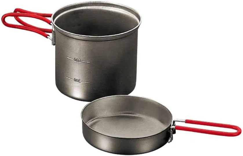 EVERNEW ECA265R Titanium Ultra Light Cooker, Deep Type, Red