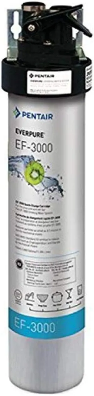 Everpure EV985700 EF-3000 Full Flow Drinking Water Filter System, Silver